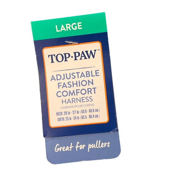 Top Paw Teal Cheetah Adjustable Fashion Comfort Dog Pet Harness Size Large NWT - Picture 4 of 5